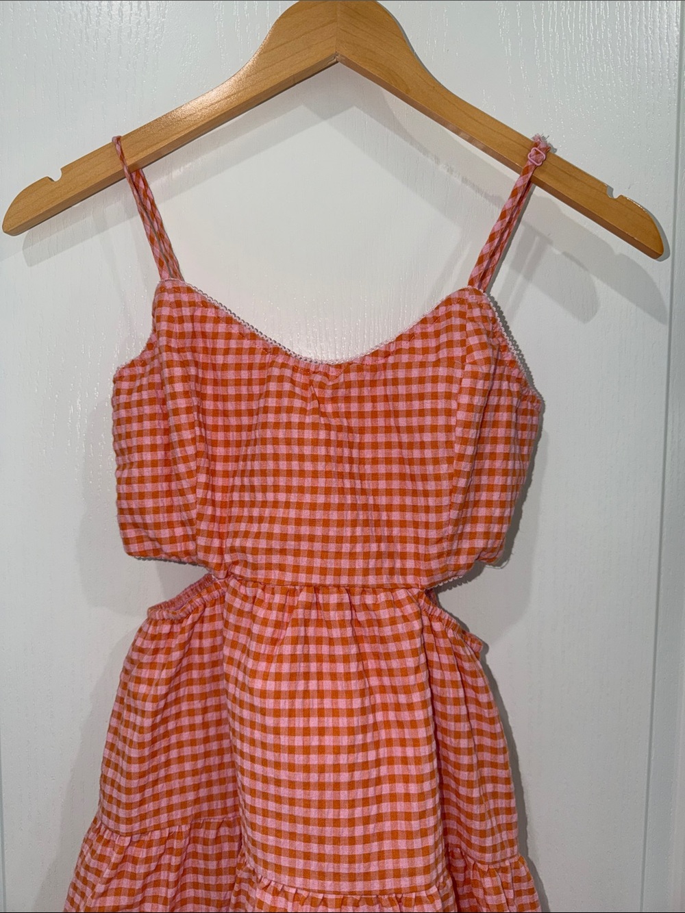 Altar’d State Gingham Sundress - Pink & orange size xxsmall NWOT - Picture 2 of 5